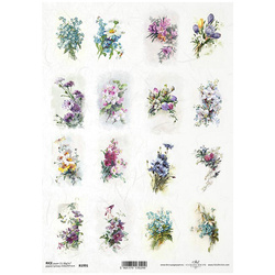 ITD Reispapier Decoupage Bastelpapier, R1991 Frühlingsblumen