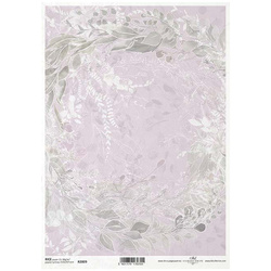 ITD Reispapier Decoupage Bastelpapier, R2009 Blumenkollage, rosa