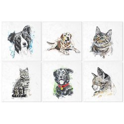 ITD Reispapier Decoupage Bastelpapier, RSM006 Katzen und Hunde