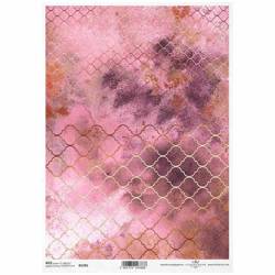 ITD Reispapier Decoupage Bastelpapier Serviettentechnik-R1595 - A4 - Marokkanisches Rosa