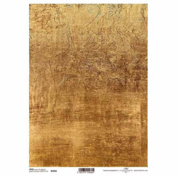 ITD Reispapier Decoupage Bastelpapier Serviettentechnik-R1656 - A4 Tapete, gold
