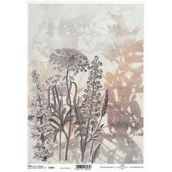 ITD Reispapier Decoupage Bastelpapier Serviettentechnik-R1881 Blumen, Wiese