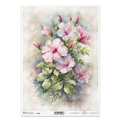 ITD Reispapier Decoupage Bastelpapier Serviettentechnik-R2466 Hibiskus