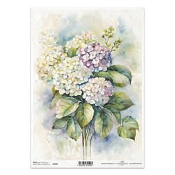 ITD Reispapier Decoupage Bastelpapier Serviettentechnik-R2467 Hortensien