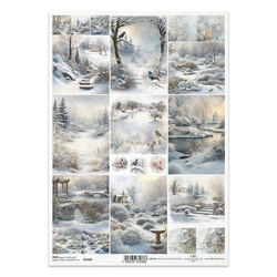 ITD Reispapier Decoupage Bastelpapier Serviettentechnik-R2560 Wintergartenvögel