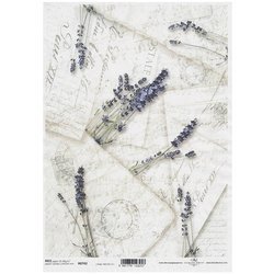 ITD Reispapier Decoupage Bastelpapier Serviettentechnik-R742 - A4 Buchstaben lavendel