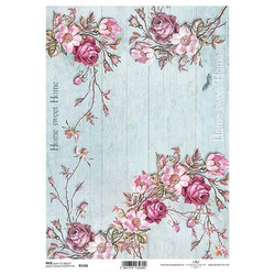 ITD Reispapier Decoupage Bastelpapier Softpapier Serviettentechnik, Blumen R1181