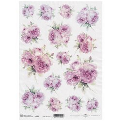 ITD Reispapier Decoupage Bastelpapier Softpapier Serviettentechnik, Blumen R1689