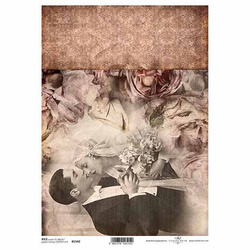 ITD Reispapier Decoupage Bastelpapier Softpapier Serviettentechnik, Brautpaar R1540