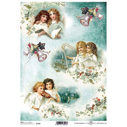 ITD Reispapier Decoupage Bastelpapier Softpapier Serviettentechnik, Engel R1303