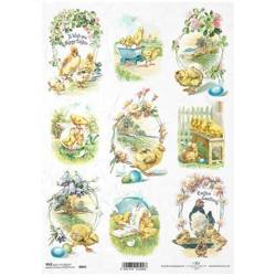 ITD Reispapier Decoupage Bastelpapier Softpapier Serviettentechnik, Hühner R845