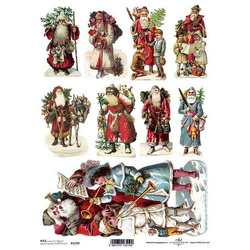 ITD Reispapier Decoupage Bastelpapier Softpapier Serviettentechnik, Nikolaus R1299