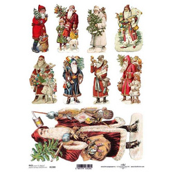 ITD Reispapier Decoupage Bastelpapier Softpapier Serviettentechnik, Nikolaus R1300