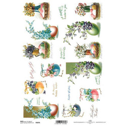 ITD Reispapier Decoupage Bastelpapier Softpapier Serviettentechnik, Ostereier R1076