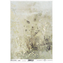 ITD Reispapier Decoupage Bastelpapier Softpapier Serviettentechnik,, R1879 Blumen, Wiese