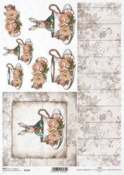 ITD Reispapier Decoupage Bastelpapier Softpapier Serviettentechnik, Tasse R1580