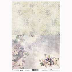 ITD Reispapier Decoupage Bastelpapier Softpapier Serviettentechnik, Veilchen, Punkte R2179