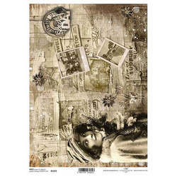 ITD Reispapier Decoupage Bastelpapier Softpapier Serviettentechnik, Vintage R1323