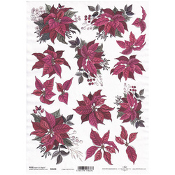 ITD Reispapier Decoupage Bastelpapier Softpapier Serviettentechnik, Weihnachtsstern R2133