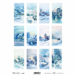 ITD Reispapier Decoupage Bastelpapier Softpapier Serviettentechnik, Winter R1497