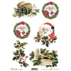 ITD Reispapier Decoupage Bastelpapier Softpapier, Weihnachten Nikolaus R0182