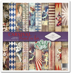 ITD Set 11 Stk 31x32cm einseitig Scrapbooking Papier 200g, Carnival - Pierrot in love