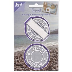 JOY! CRAFTS Stanzform Präge Stanzschablone Cutting Die - Holiday Travel Briefmarke