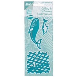 JOY!Crafts Stanzform Präge Stanzschablone Cutting Die - 6002/0992 Delphin-Wal-Netz