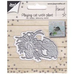 JOY!Crafts Stanzform Präge Stanzschablone Cutting Die - 6002/1127 Katze mit Pflanze