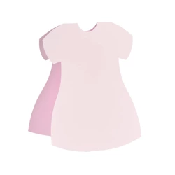 Kleid Kartenbasis - rosa - RzP