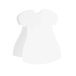 Kleid Kartenbasis - weiß - RzP
