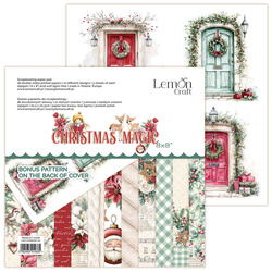 LEMONCRAFT 18Blatt 20x20cm doppelseitig Scrapbooking Papier 250g, Christmas Magic