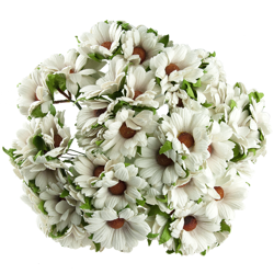 MARGERITEN 45mm 50Stk Scrapbooking Maulbeerpapier Blumen Flowers, weiß