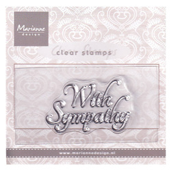 MARIANNE DESIGN Transparent Stempel Motivstempel Clear Stamp - With Sympathy Untertitel