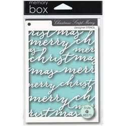 MEMORY BOX Maske  Mixed Media Schablone STENCIL - Cript Merry