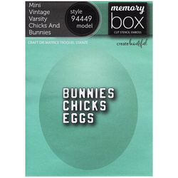 MEMORY BOX Stanzformen Set Stanzschablone Scrapbooking Die Cut, Bunnies Chicks Eggs 94449