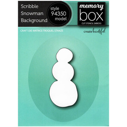 MEMORY BOX Stanzformen Set Stanzschablone Scrapbooking Die Cut, Scribble Snowman Background Schneemann