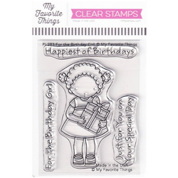 MFT Basteln Scrapbooking Klar Stempel Stamps Clearstamp, For the Birthday Girl PI-283