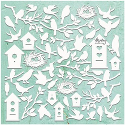 MINTAY Chippies - Dekorpappe Die Cut Chipboard Dekoration Ornament - Birds