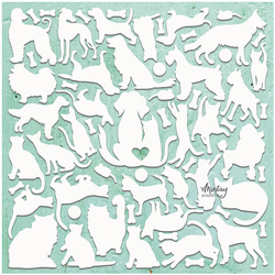 MINTAY Chippies - Dekorpappe Die Cut Chipboard Dekoration Ornament - Cats & Dogs