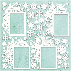 MINTAY Chippies - Dekorpappe Die Cut Chipboard Dekoration Ornament - Christmas Frames