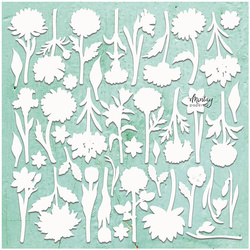 MINTAY Chippies - Dekorpappe Die Cut Chipboard Dekoration Ornament - Flowers