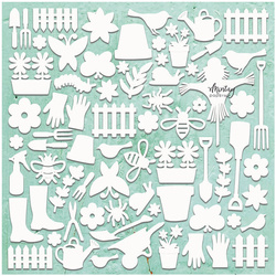 MINTAY Chippies - Dekorpappe Die Cut Chipboard Dekoration Ornament - Gardening