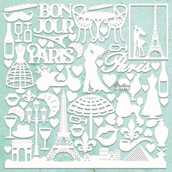 MINTAY Chippies - Dekorpappe Die Cut Chipboard Dekoration Ornament - Paris