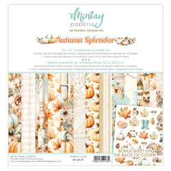 MINTAY Set 12Stk 30x30cm doppelseitig Scrapbooking Papier 240g - Autumn Splendor