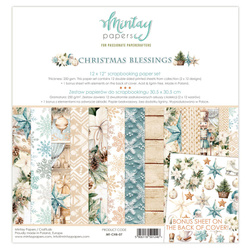 MINTAY Set 12Stk 30x30cm doppelseitig Scrapbooking Papier 240g - Christmas Blessings