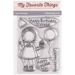 MY FAVORITE THINGS Transparenten Stempel - Cupcake Day, Mädchen mit Muffin