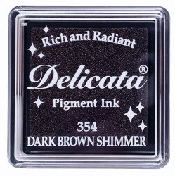 Metallic Ink TSUKINEKO Delicata Small - Dark Brown Shimmer - dunkelbraun
