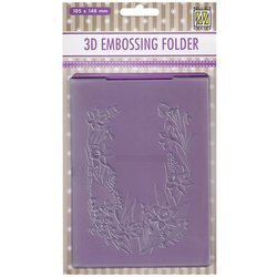 NELLIE'S CHOICE Embossing Folder Prägefolder Prägeschablone 10.5x14.8, Blumen