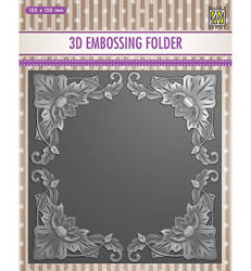 NELLIE'S CHOICE Embossing Folder Prägefolder Prägeschablone Blumen Rahmen